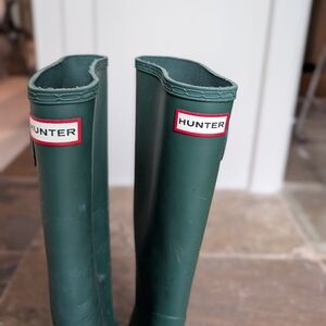 Hunter Dark Green Matte Waterproof Boots